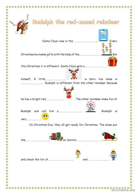 The Story Of Rudolph English Esl Worksheets Pdf Doc