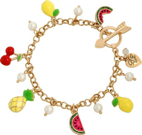 Amazon Betsey Johnson Mixed Fruit Charm Bracelet Jewelry