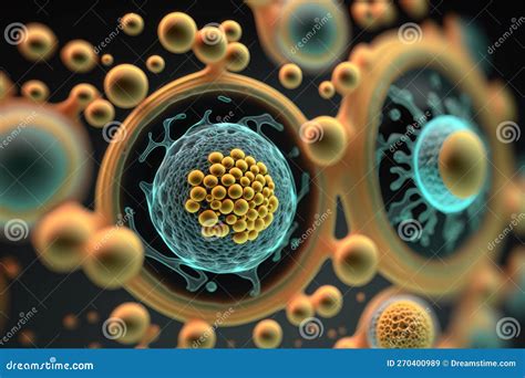 D Rendering Of Human Cell Or Embryonic Stem Cell Ai Generation Stock