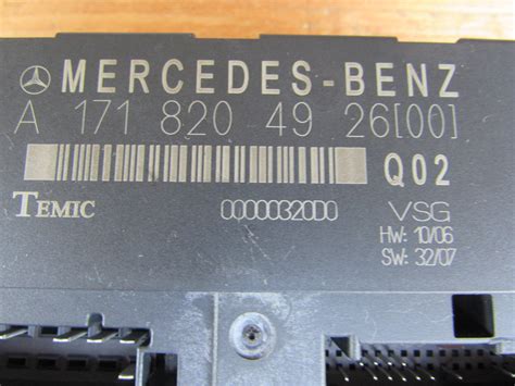 Mercedes R Vario Roof Control Unit Module Temic A Slk