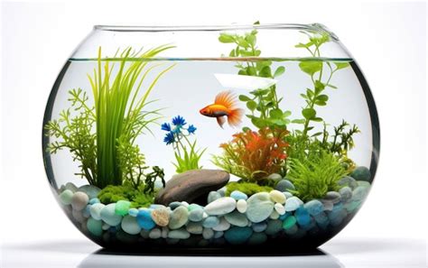 Premium AI Image | Colorful Fish Tank on White Background