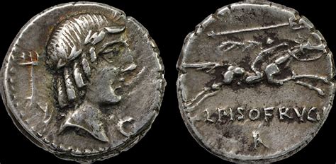 Roman Republic Denarius L Calpurnius Piso Frugi Bc Ma Shops