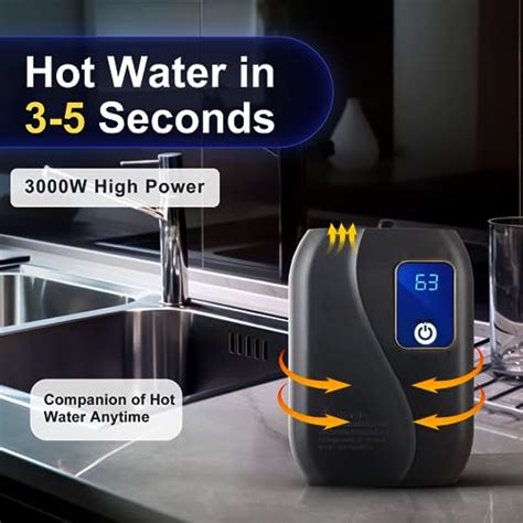 Electric Mini Tank Water Heater Hot Water Heater With LCD Digital Display 110V 3000W Mini