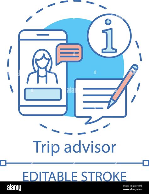 Trip advisor concept icon. Traveling idea thin line illustration ...