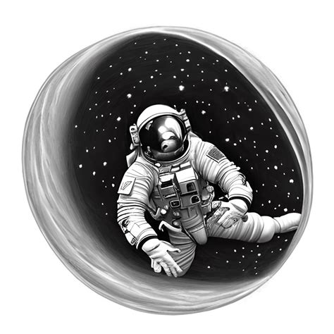 Astronaut Floating In Space Graphic · Creative Fabrica