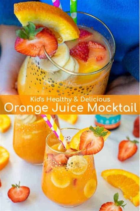 Healthy Orange Juice Mocktail For Your Favorite Kids A Drink Packed