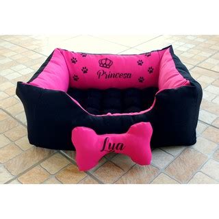 Caminha De Cachorro Personalizada Nome M Pink Preto Shopee Brasil