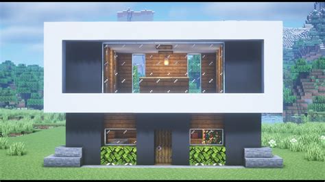 【マインクラフト】モダンハウスの作り方【minecraft】how To Build A Modern House【マイクラ建築】 Youtube マイクラ 家 簡単 マイクラ 建築