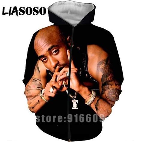 Pull homme long Tupac 2Pac 90 s rappeur Harajuku survêtement 3D sweat à