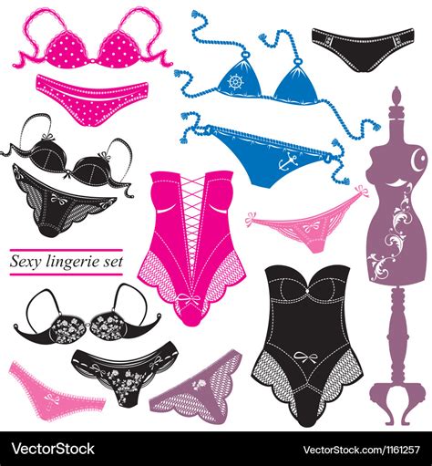 Sexy Lingerie Set Woman Underwear Royalty Free Vector