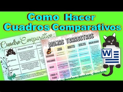 Ejemplo De Cuadro Comparativo En Word