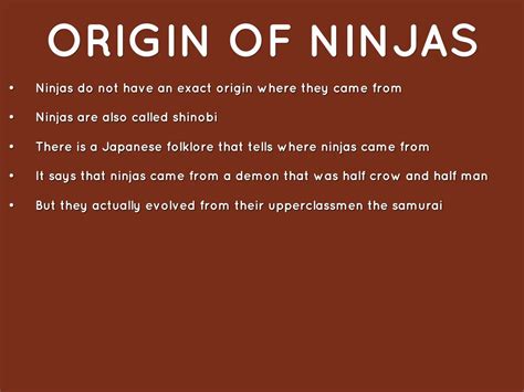 The History Of Ninjas By Gojukenpo1