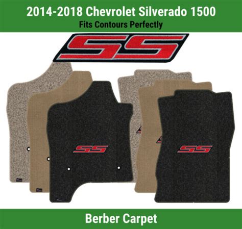 Lloyd Berber Front Carpet Mats For 14 18 Chevy Silverado 1500 W SS Red