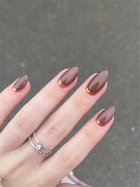 Autumnal Fall Nails In Copper Nails Designs Simple Fall