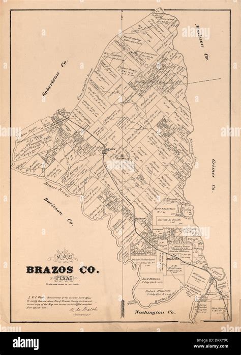 map  brazos county texas usa  stock photo alamy