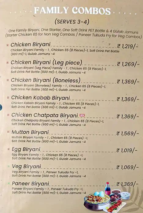 Menu At Manis Dum Biryani Hrbr Layout Bengaluru