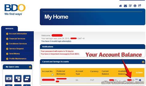 How To Check Account Balance Of BDO Kabayan Savings Online Banking 27772