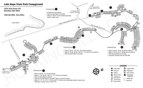 Lake Hope State Park Map - Alecia Lorianna