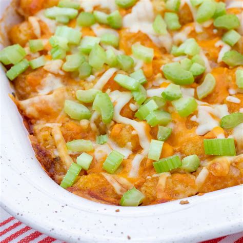 Buffalo Chicken Tater Tot Casserole Recipe