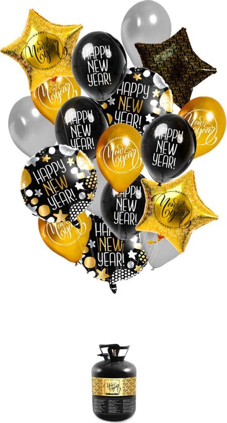 Balloon Gaz Helium Tank Happy New Year Met Ballonnen En Lint