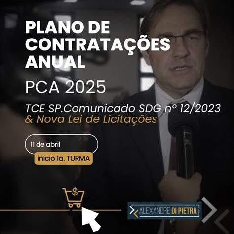 Elabora O Do Pca Plano De Contrata Es Anual