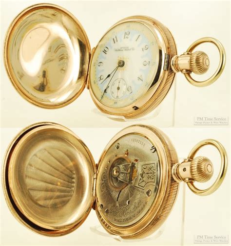 Waltham S J Ls Adj P S Bartlett Pocket Watch Heavy Ygf