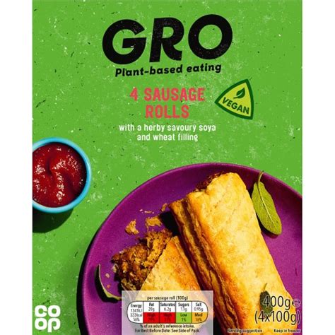 Co Op GRO Vegan 4 Sausage Rolls 400g Compare Prices Where To Buy