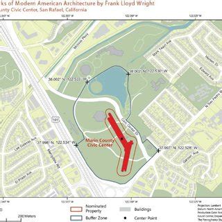 The finalized site map draft of the Marin County Civic Center shown at ...