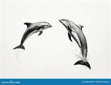 Striking Black and White Dolphin Drawing - Unique Design for Any Room ...