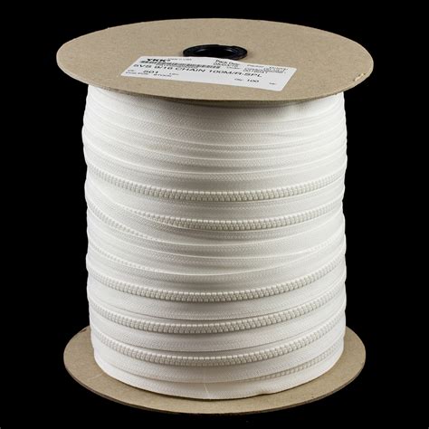 ykk vislon chain   tape white standard pack  yards full