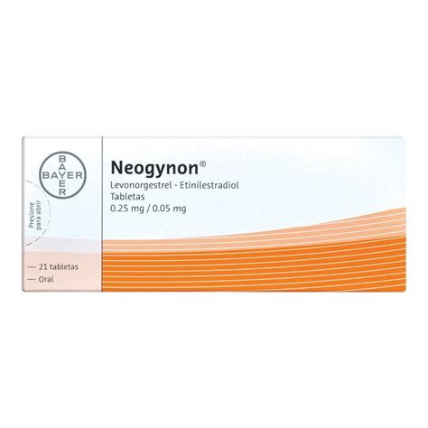 Neogynon 0 25 Mg 0 05 Mg 21 Tabletas Walmart