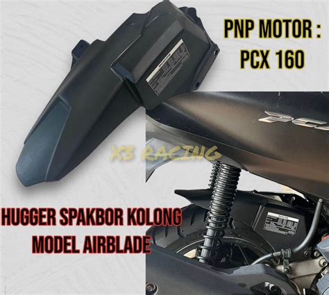 Spakbor Kolong PCX 160 Hugger Penahan Lumpur PCX 160 Bonus Mudlap Karet