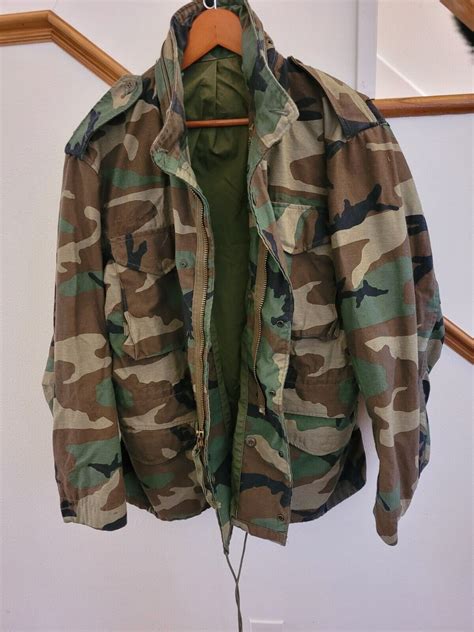 Us Army M Woodland Camo Field Jacket Coat Cold Weat Gem