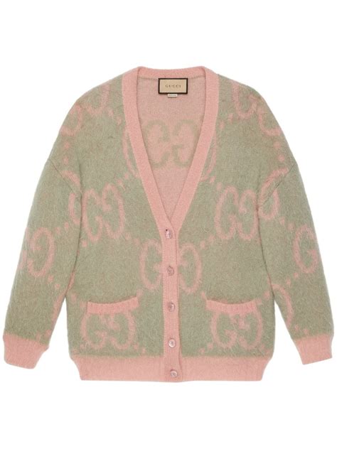 Gucci Gg Jacquard Reversible Cardigan Farfetch