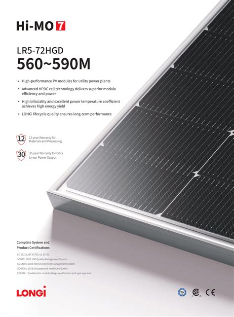 Longi Hi Mo 7 580 Watt Bifacial N Type Solar Panel