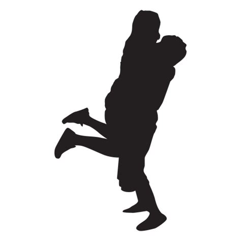 Couple Hug Silhouette PNG & SVG Design For T-Shirts