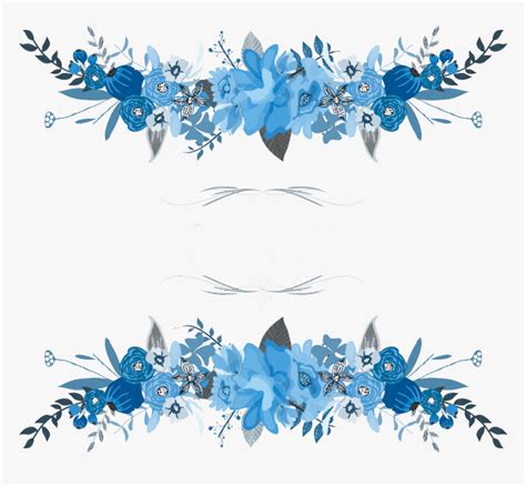 Blue Flower Border Clipart | Best Flower Site