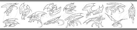 Dragon Poses Ref Version2 By Ignitetheblaze Dragon Poses Drawing