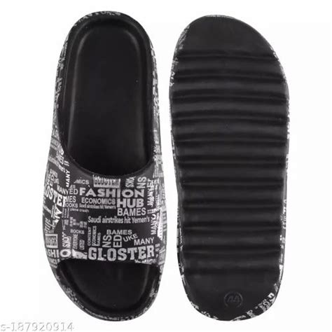 Men Black Printed EVA Slipper Slipper Type Flip Flop At Rs 80 Pair In