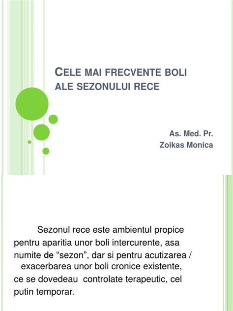 PDF Cele Mai Frecvente Boli Ale Sezonului Rece DOKUMEN TIPS