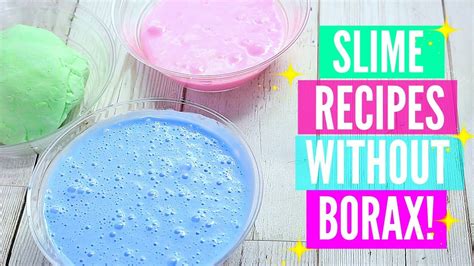 Testing Popular No Borax Slime Recipes How To Make Slime Without Borax Borax Slime Borax