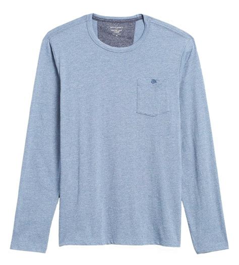 New Banana Republic Men S Quick Dry Long Sleeve T Shirt Ocean Beach Blue M 3682 8