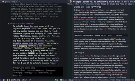 Building The Best Blog Editor With Emacs Org Mode In 2023 Ri