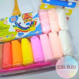 Jual 12 In 1 Clay Polymer Super Light Rainbow Clay Warna Mainan Lilin