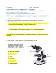 Week 5 Lab Exercise On Microscopes 1 Docx Microscopes Name Sabrina