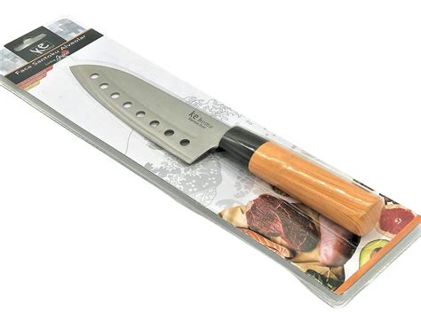 Faca De Cozinha Chef Samurai Japonesa Santoku C Sulcos Inox