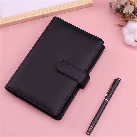 A6 PU Leather Notebook Binder Binder Refillable Paper With Pretty Ring