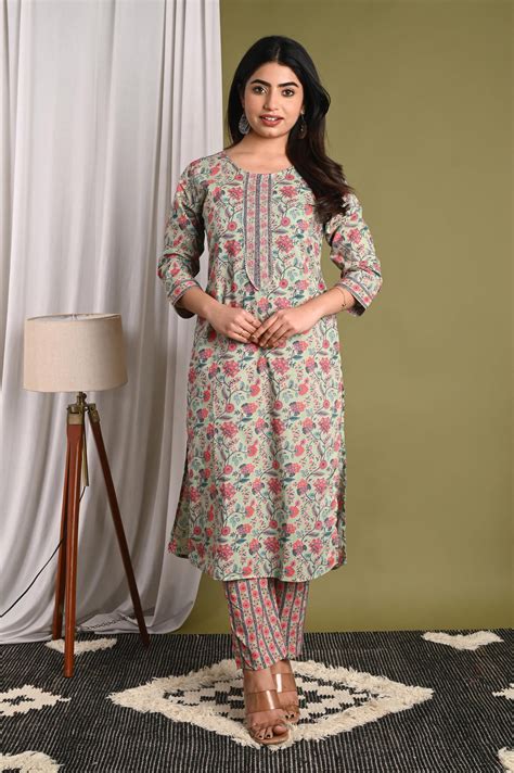 Cotton Kurtis With Pant For Women – Fabric Bazaar