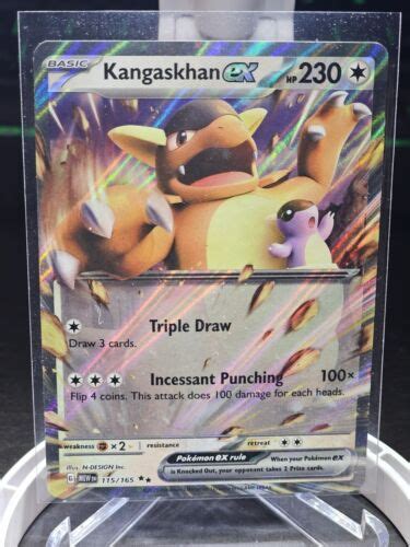 Kangaskhan Ex 115 165 Pokemon Scarlet Violet 151 Double Rare EBay