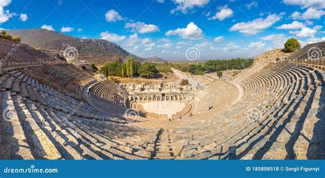 Amphitheater Coliseum in Ephesus Stock Photo - Image of holiday ...